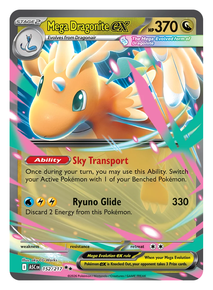 Ascended Heroes 152 Mega Dragonite ex